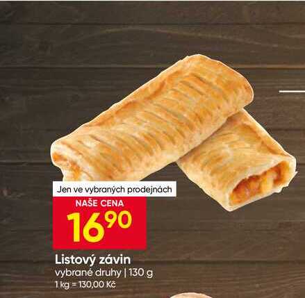 Listový závin vybrané druhy 130 g