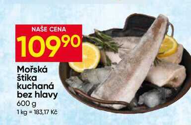 Mořská štika kuchaná bez hlavy 600 g
