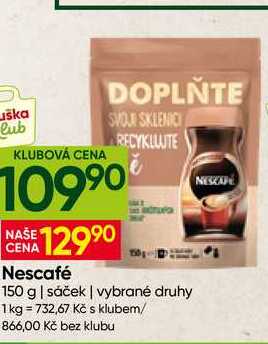 Nescafé 150 g sáček