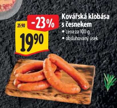Kovářská klobása S česnekem 100 g