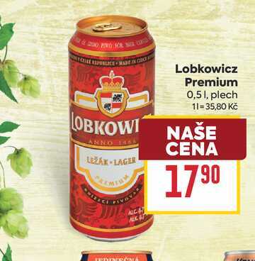 Lobkowicz Premium 0,51, plech 