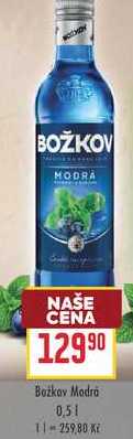 Božkov Modrá 0,5l