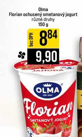 Olma Florian ochucený smetanový jogurt různé druhy 150 g