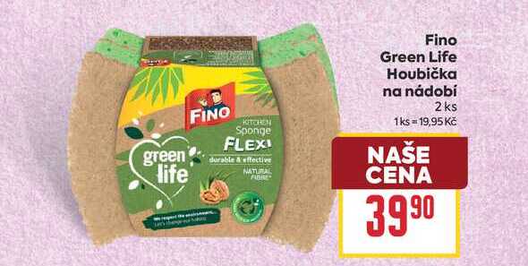Fino Green Life Houbička na nádobí 2 ks BILLA