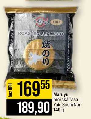 Maruyu mořská řasa Yaki Sushi Nori 140 g