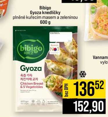 Bibigo Gyoza knedlíčky plněné kuřecím masem a zeleninou 600 g 