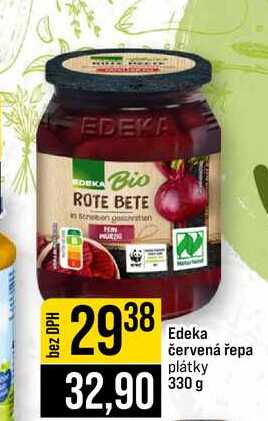 Edeka červená řepa plátky 330 g