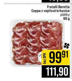 Fratelli Beretta Coppa z vepřové krkovice plátky 90 g