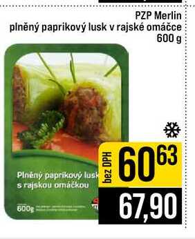 PZP Merlin plněný paprikový lusk v rajské omáčce 600 g 