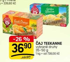 ČAJ TEEKANNE vybrané druhy 35-50 g