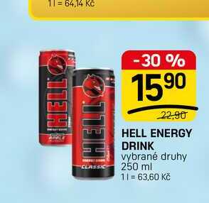 HELL ENERGY DRINK vybrané druhy 250 ml