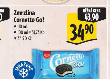 Zmrzlina Cornetto Go! 110 ml