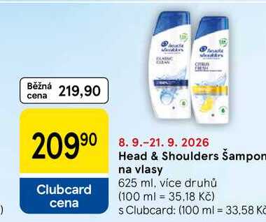 Head & Shoulders Šampon na vlasy, 625 ml, více druhů Tesco