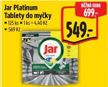 Jar Platinum Tablety do myčky, 125 ks Albert