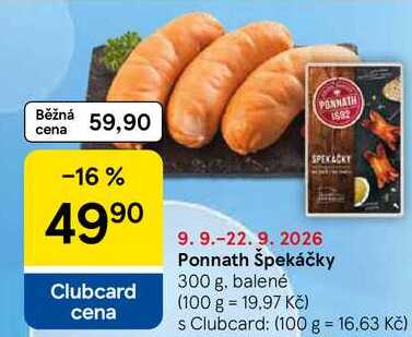 Ponnath Špekáčky, 300 g 