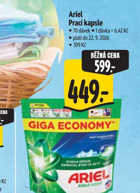 Ariel Prací kapsle 70 dávek