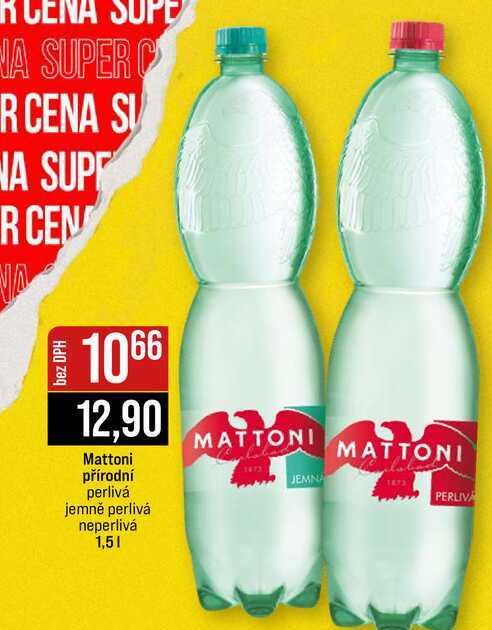 Mattoni přírodní perlivá jemně perlivá neperlivá 1,5l
