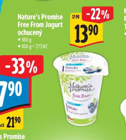 Nature's Promise  Free From Jogurt ochucený 180 g  