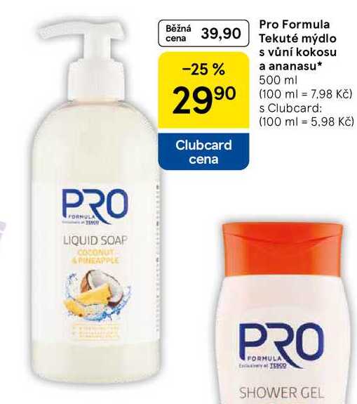 Pro Formula Tekuté mýdlo s vůní kokosu a ananasu, 500 ml