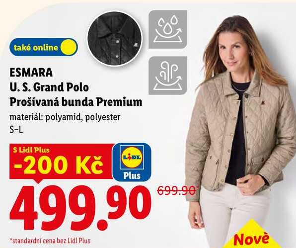 ESMARA U. S. Grand Polo Prošívaná bunda Premium