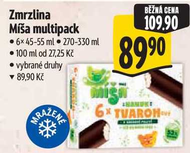 Zmrzlina Míša multipack,  6x45-55 ml 