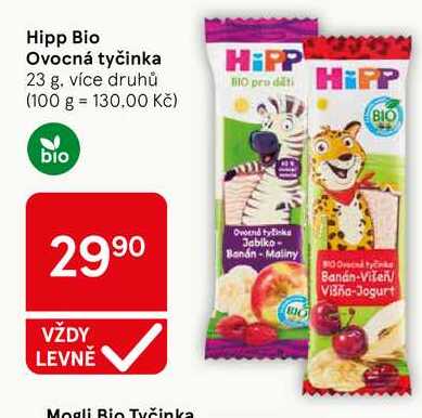 Hipp Bio Ovocná tyčinka, 23 g, více druhů