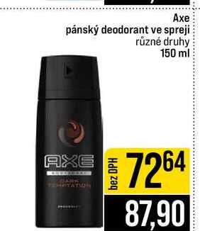 Axe pánský deodorant ve spreji různé druhy 150 ml JIP