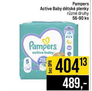 Pampers Active Baby dětské plenky různé druhy 56-90 ks