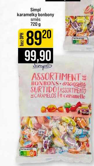 Simpl karamelky bonbony směs 720 g