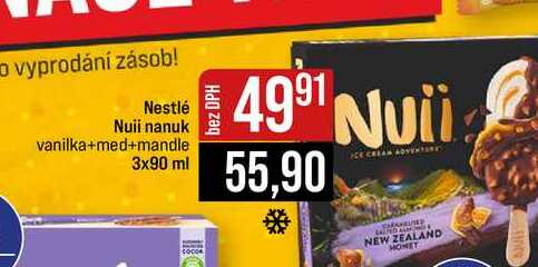 Nestlé Nuii nanuk vanilka+med+mandle 3x90 ml
