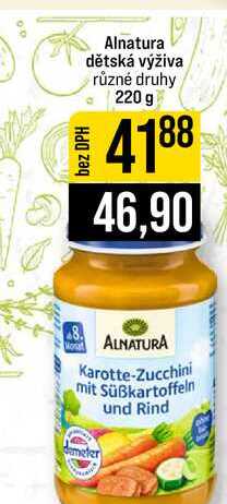 Alnatura dětská výživa různé druhy 220 g 