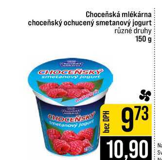 Choceňská mlékárna choceňský ochucený smetanový jogurt různé druhy 150 g 