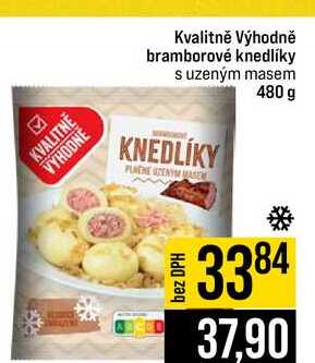 Kvalitně Výhodně bramborové knedlíky s uzeným masem 480 g