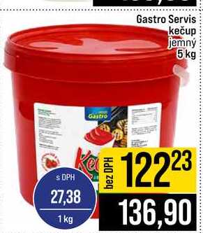 Gastro Servis kečup jemný 5 kg