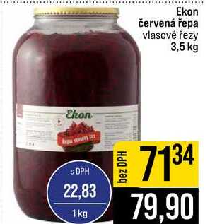 Ekon červená řepa vlasové řezy 3,5 kg