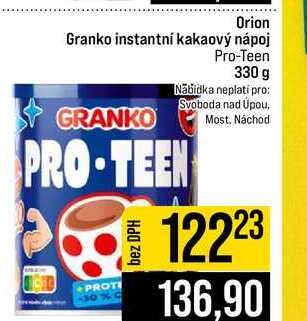 Orion Granko instantní kakaový nápoj Pro-Teen 330 g