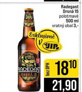 Radegast Drsná 15 polotmavé 500 ml