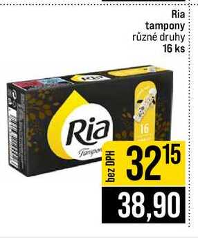 Ria tampony různé druhy 16 ks