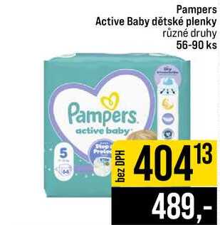 Pampers Active Baby dětské plenky různé druhy 56-90 ks JIP