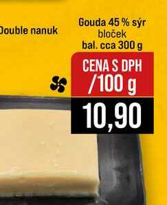 Gouda 45% sýr bloček bal. cca 300 g 100g