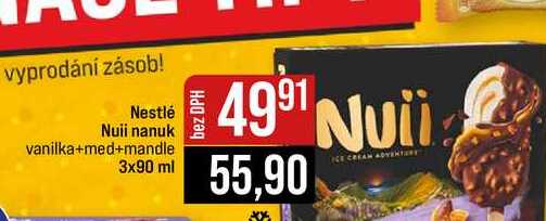 Nestlé Nuii nanuk vanilka+med+mandle 3x90 ml