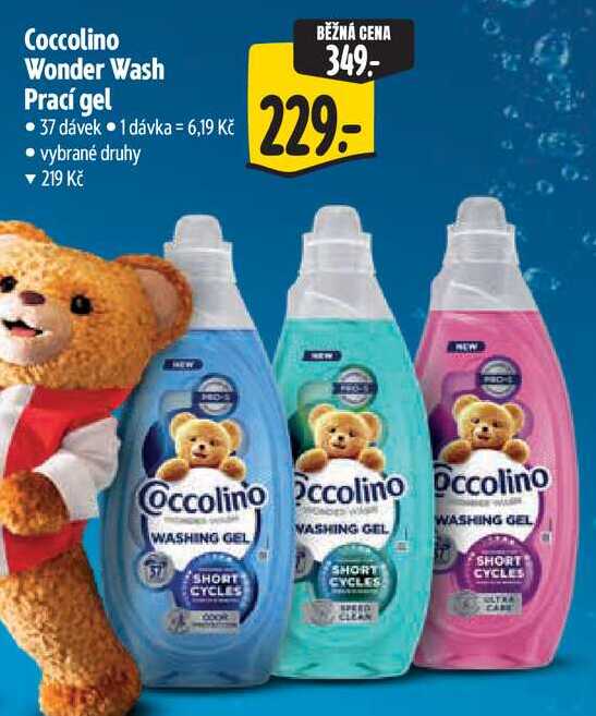 Coccolino Wonder Wash Prací gel, 37 dávek 