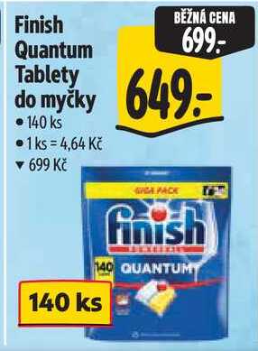 Finish Quantum Tablety do myčky, 140 ks