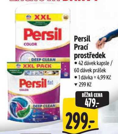 Persil Prací prostředek, 42 dávek kapsle/60 dávek prášek Albert
