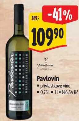 Pavlovín, 0,75 l