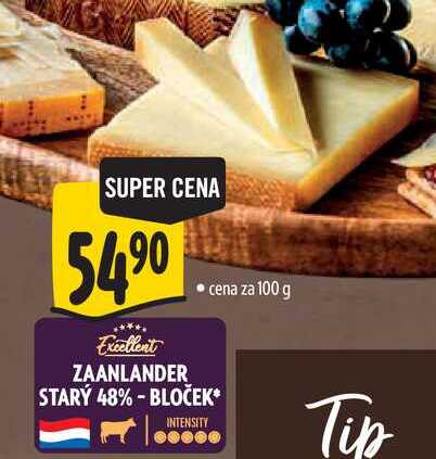 ZAANLANDER STARÝ 48%-BLOČEK, cena za 100 g
