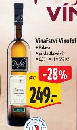 Vinařství Vinofol, 0,75 l