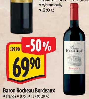 Baron Rocheau Bordeaux, 0,75 l
