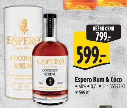 Espero Rum & Coco, 0,7 l