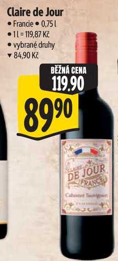 Claire de Jour, 0,75 l